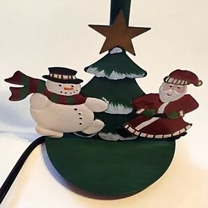 Snowman & Santa Lamp